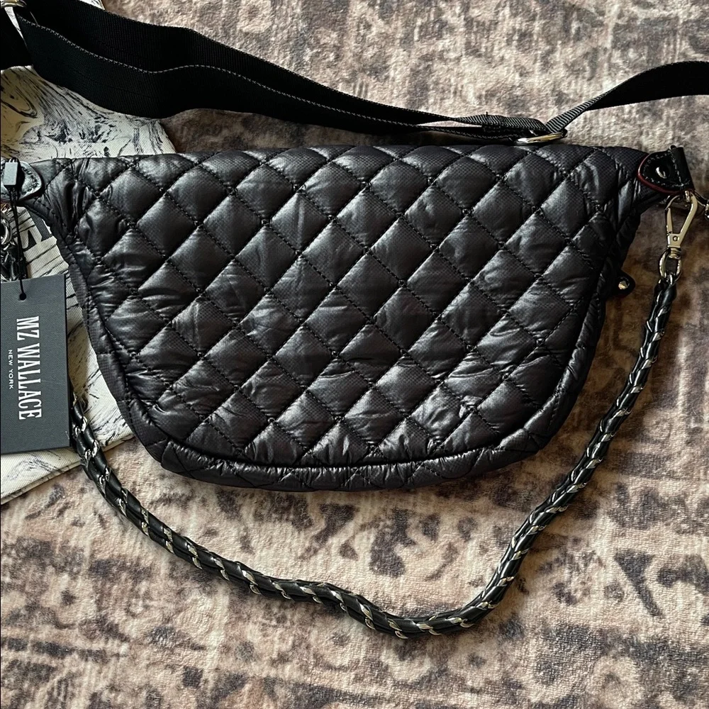 NWT MZ Wallace Small Crosby Black Quilted Crossbody Bag - Picture 5 of 10